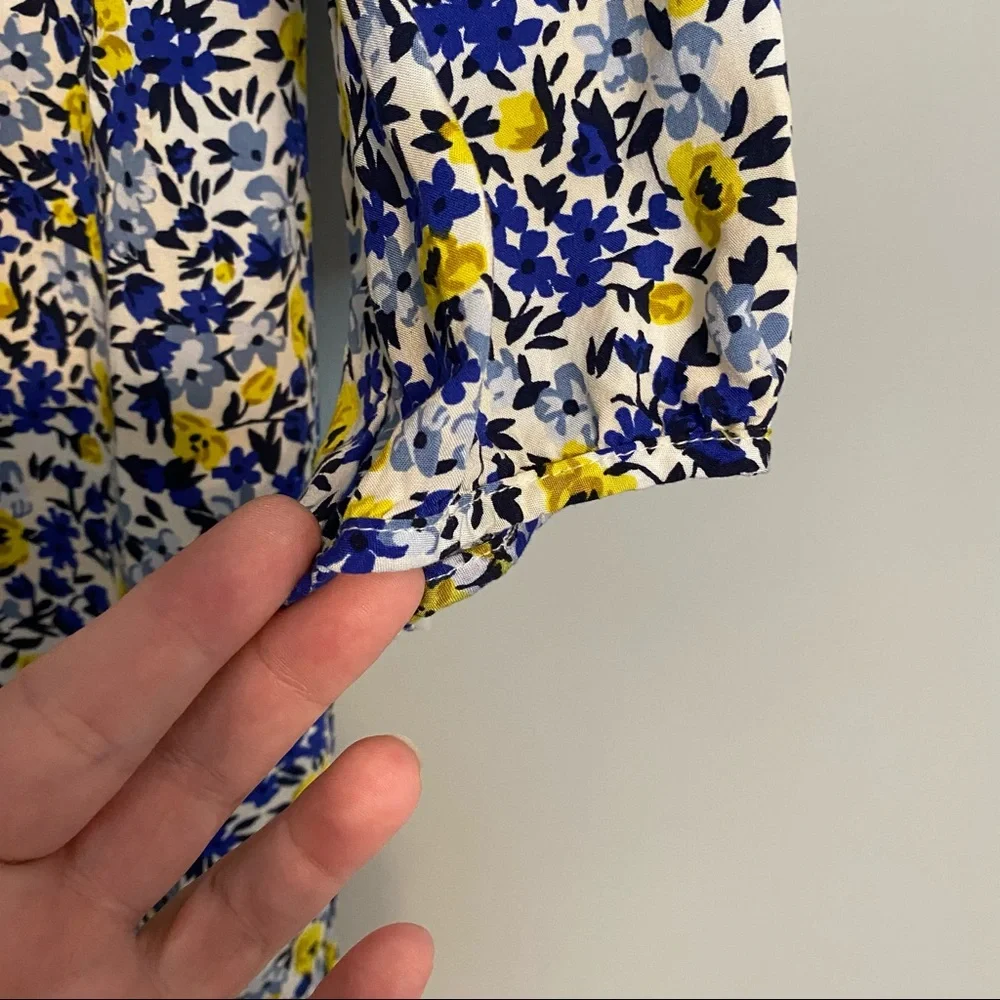 OLD NAVY floral long sleeve shift dress sz XS